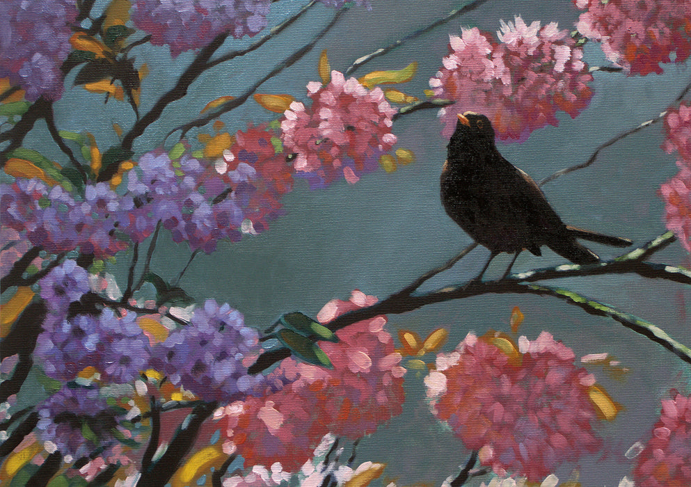 Heather Irvine - Special LE Print Blackbird Blossom