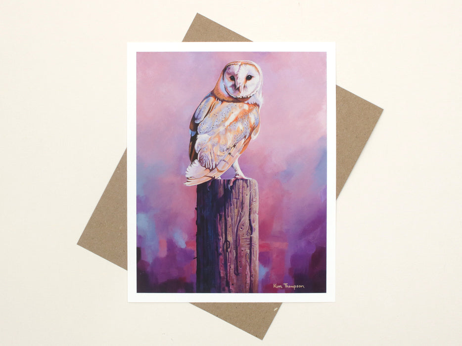 Kim Thompson - Special LE Print Barn Owl Sunset