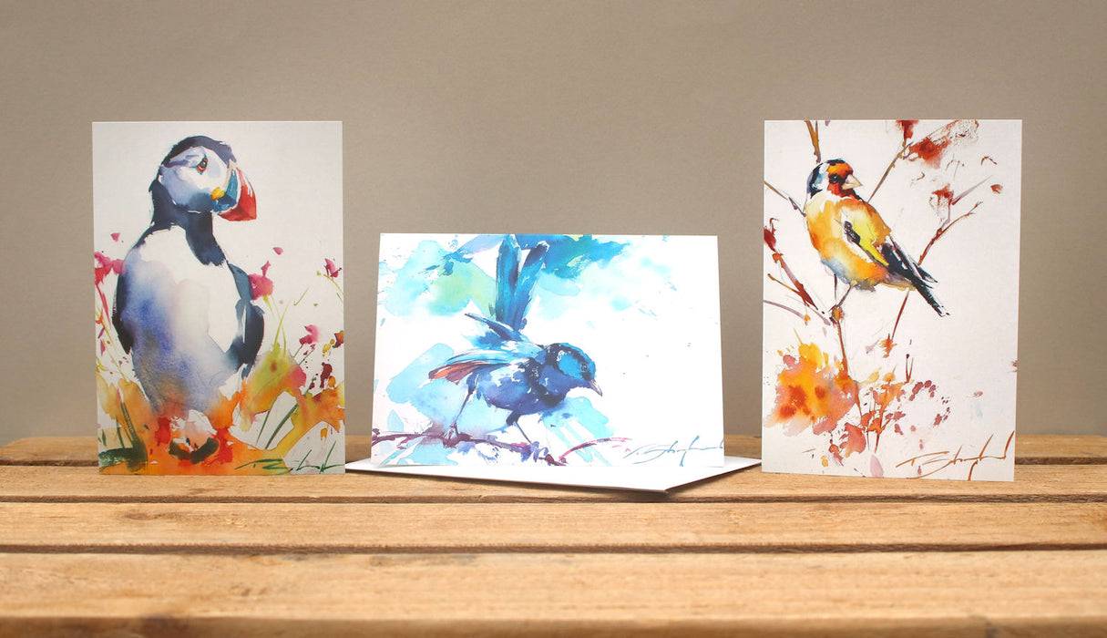 Tom Shepherd - Pack of three bird card designs